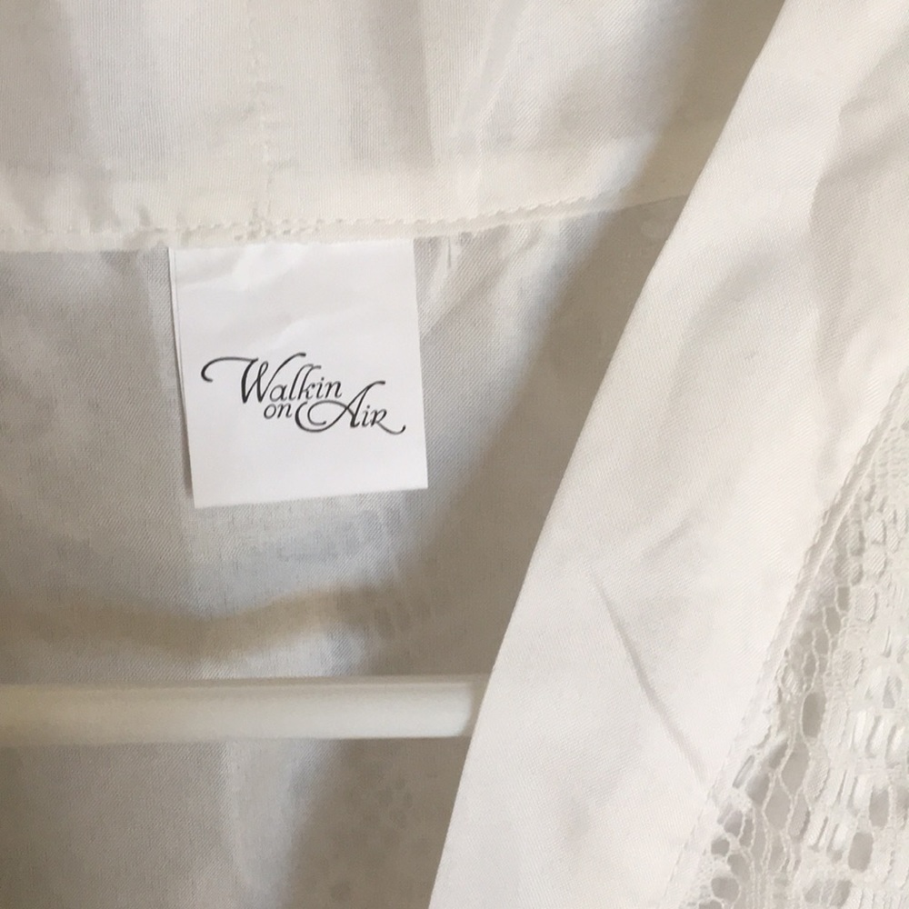 Beautiful white lace robe
